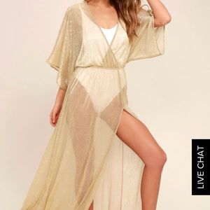 Sheer gold coverup